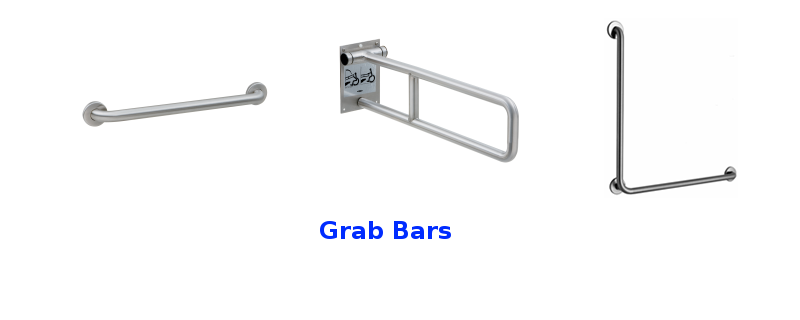 Restroom grab bars